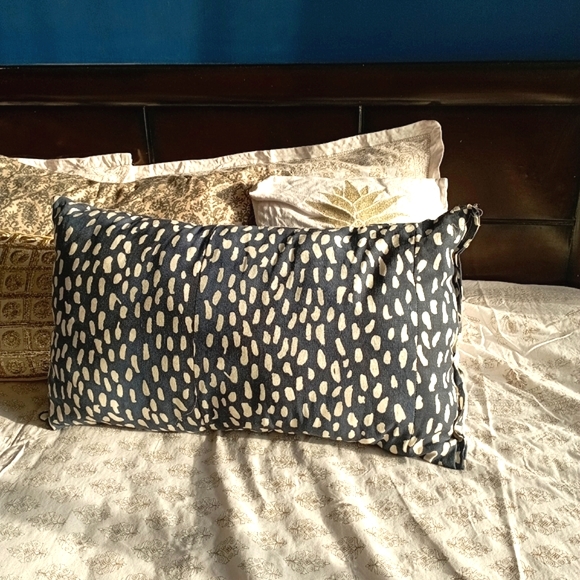 Home Depot Other - Navy Blue and White Boho Speckled Cushion